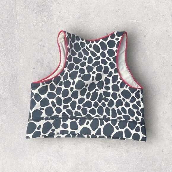 Mono B | EUC Dark Giraffe Peekaboo Racerback Sports Bra Size M - Picture 2 of 7